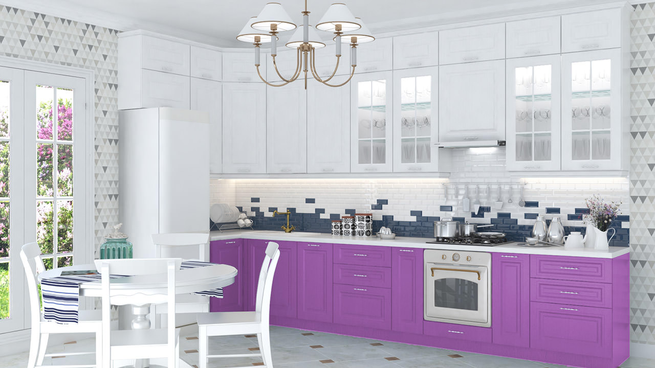  Кухня лилового цвета Сканди 144 