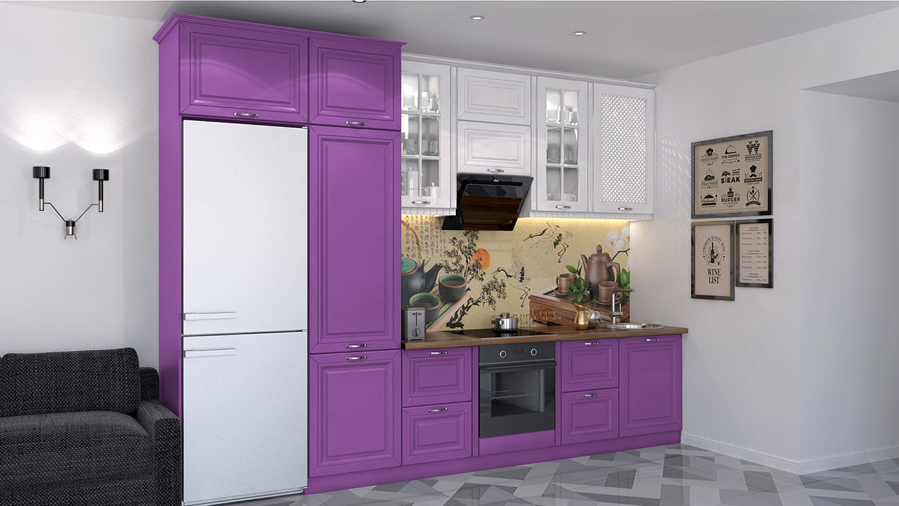  Кухня лилового цвета Сканди 152 
