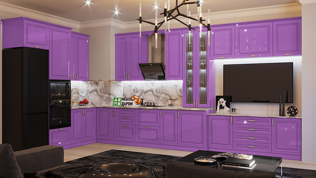  Кухня лилового цвета Сканди 169 
