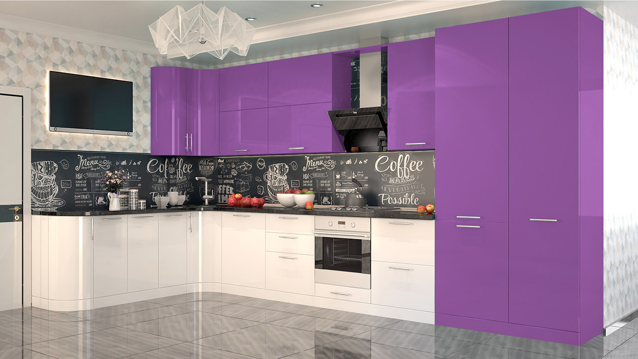  Кухня лилового цвета Турин 36 