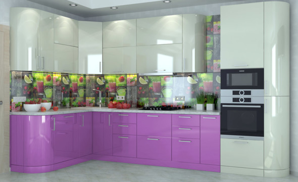  Кухня лилового цвета Турин 44 
