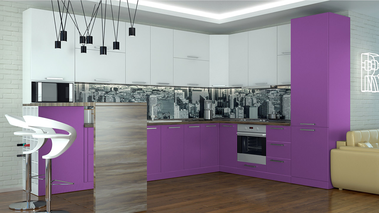  Кухня лилового цвета Турин 53 