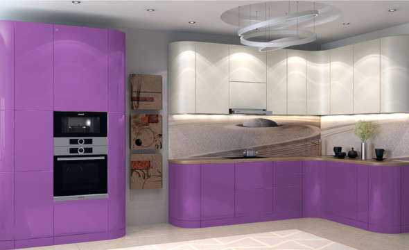  Кухня лилового цвета Турин 60 
