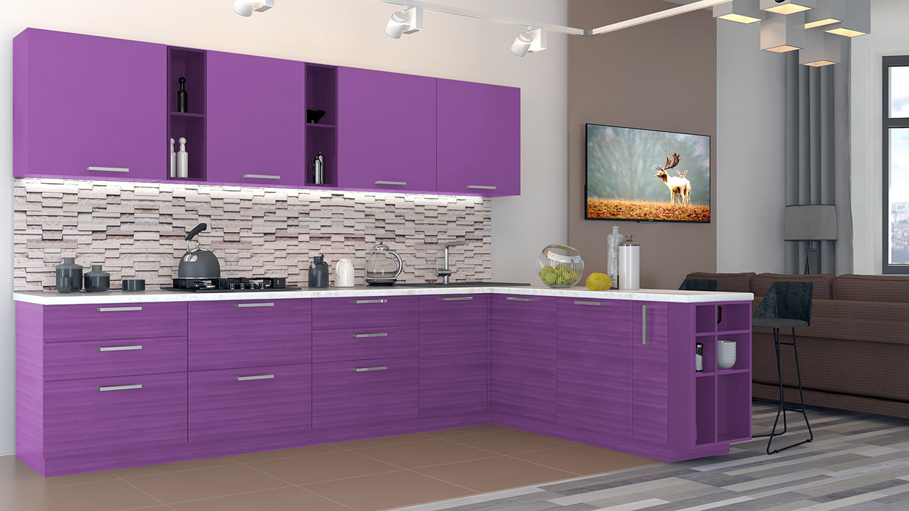  Кухня лилового цвета Хельга 26 