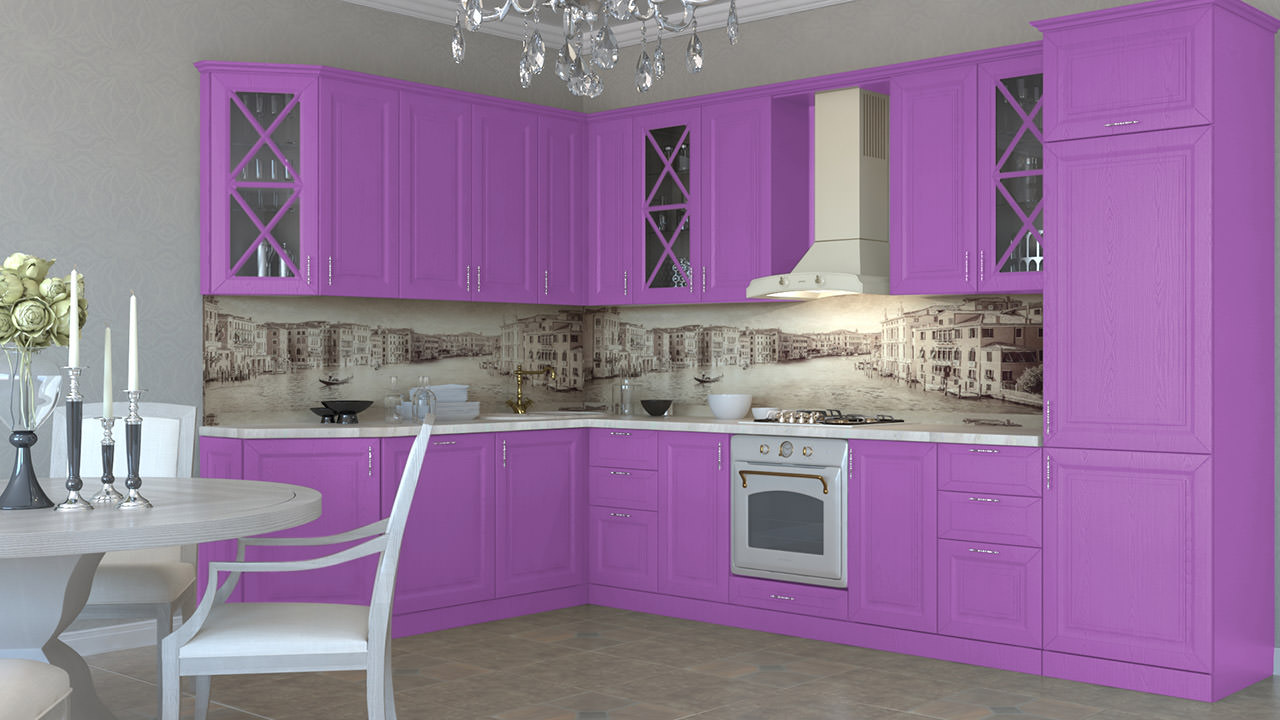  Кухня лилового цвета Хельга 37 