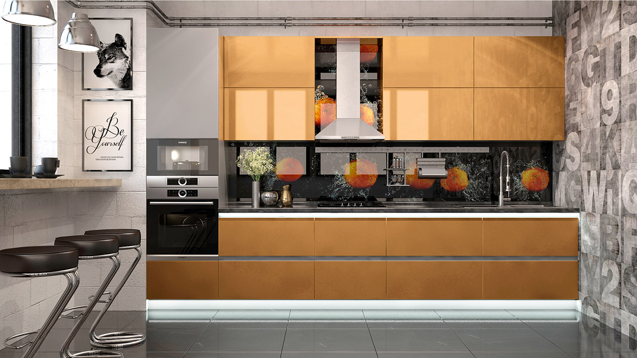  Кухня персикового цвета Олимпия 34 