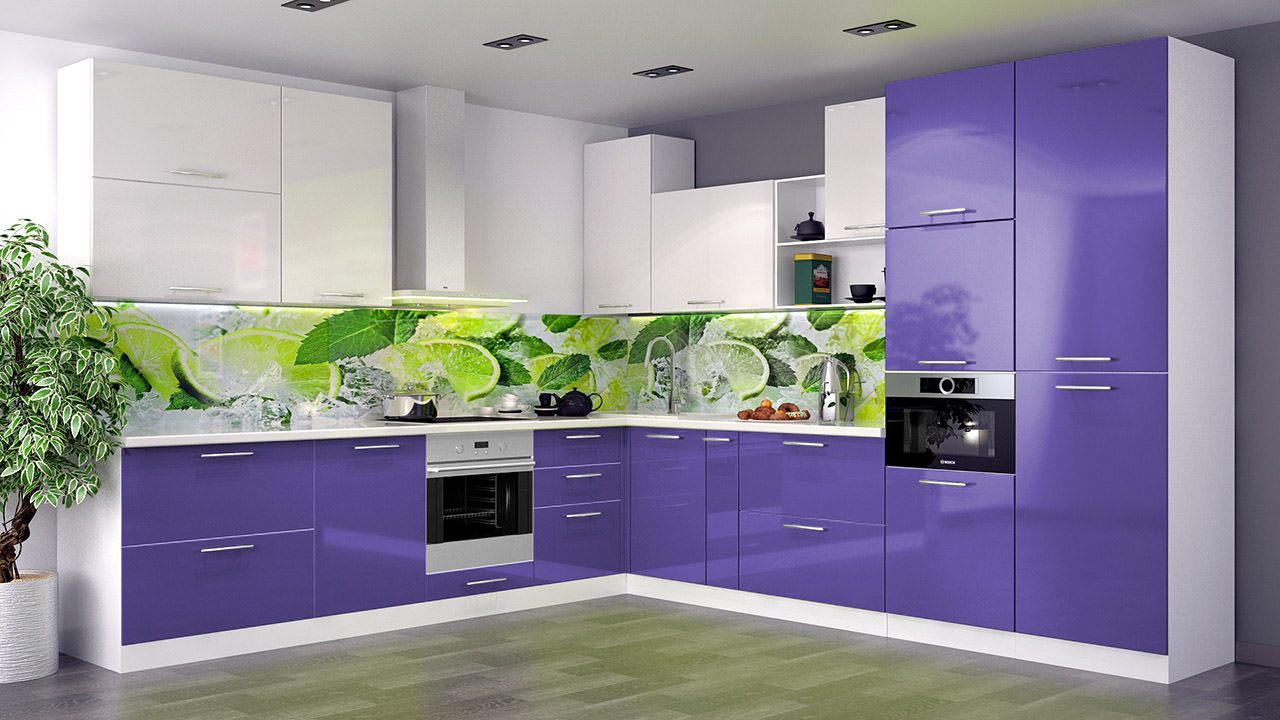  Кухня фиолетового цвета Кремона 2 