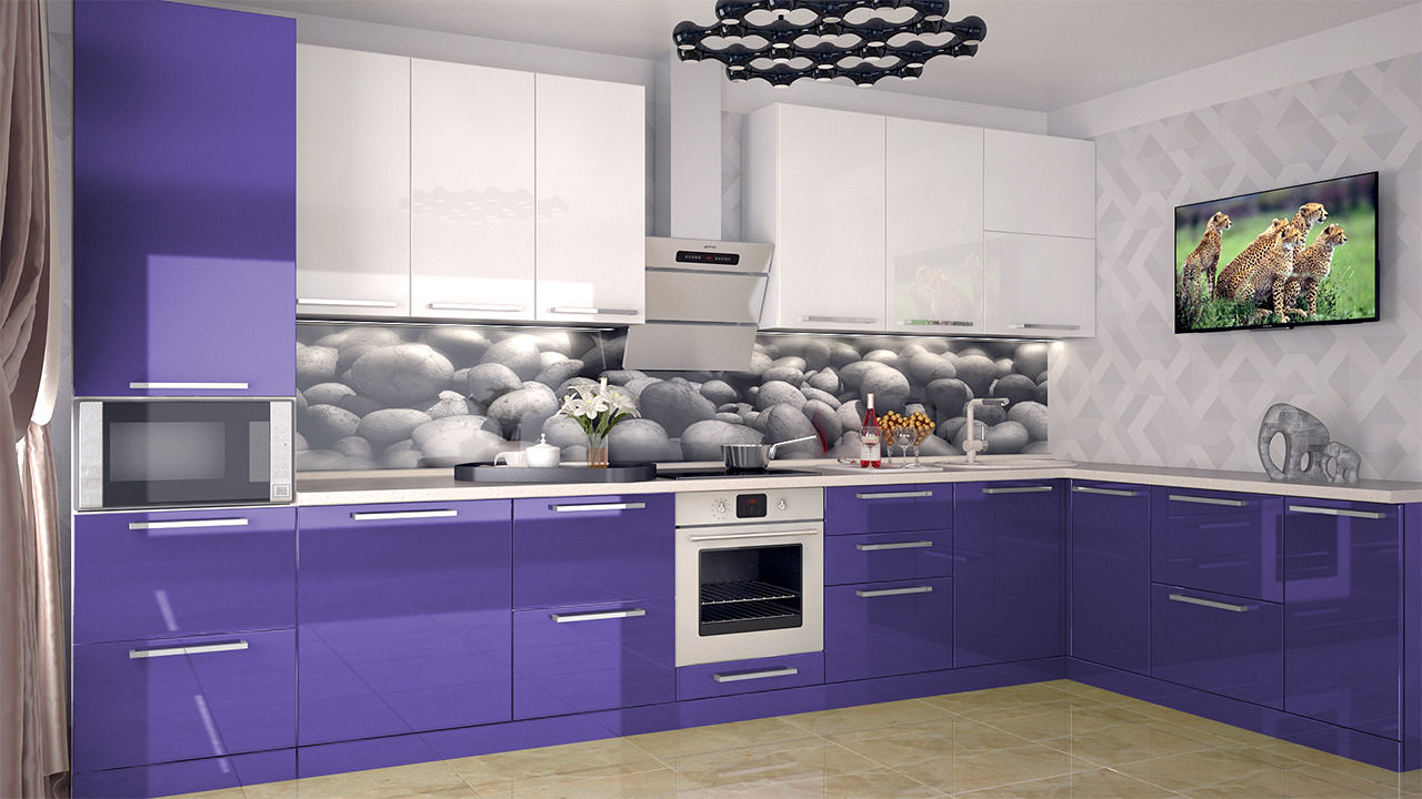  Кухня фиолетового цвета Кремона 4 