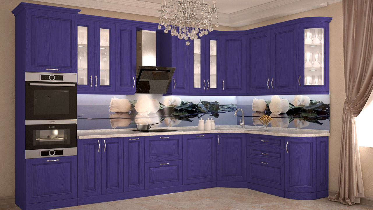  Кухня фиолетового цвета Кремона 6 