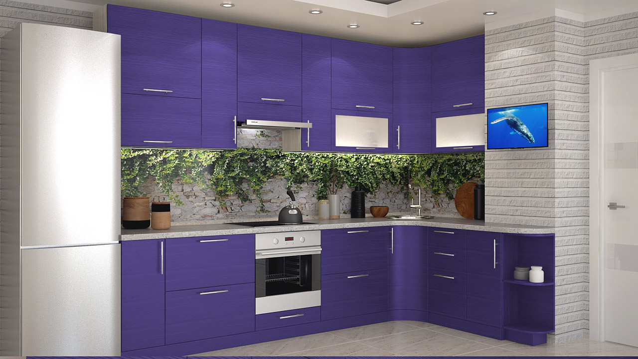  Кухня фиолетового цвета Кремона 9 
