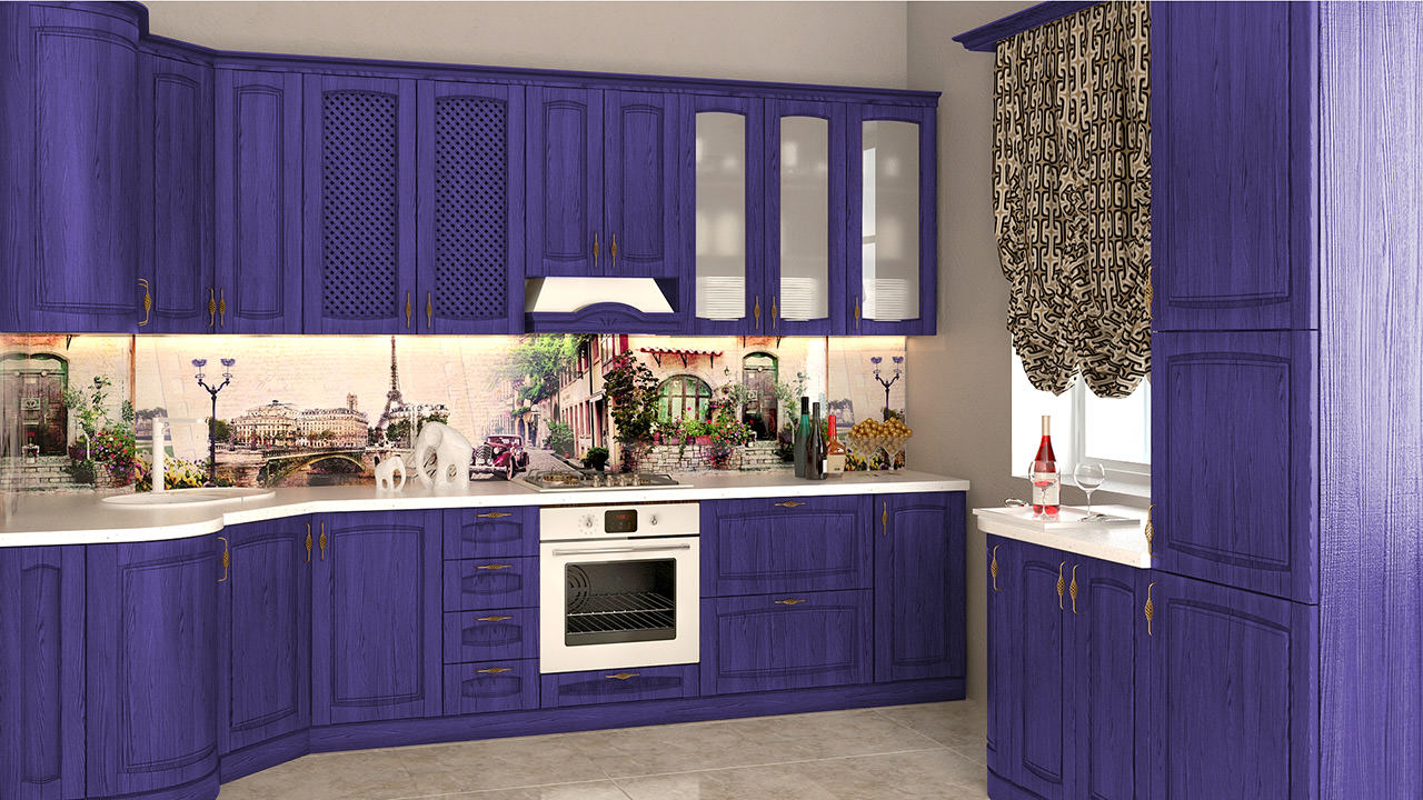  Кухня фиолетового цвета Кремона 10 