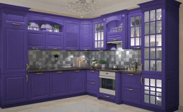  Кухня фиолетового цвета Ника 1 