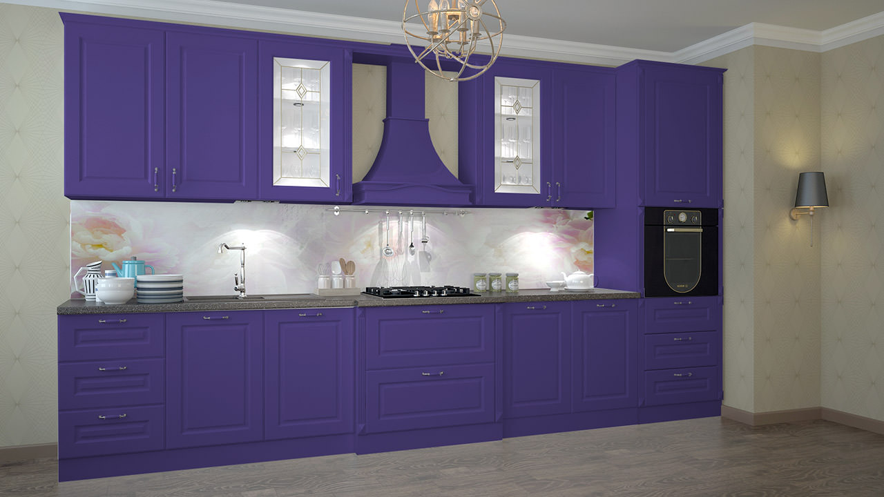  Кухня фиолетового цвета Ника 2 