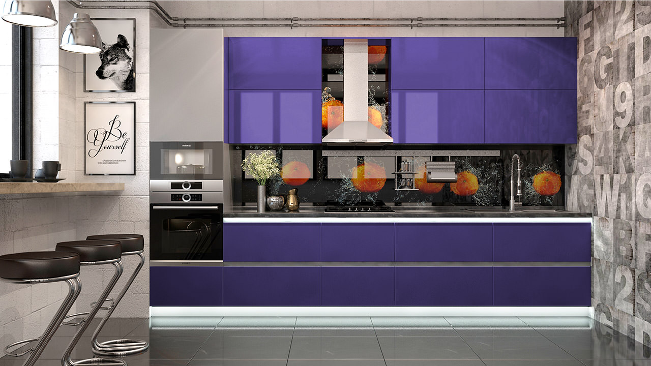  Кухня фиолетового цвета Олимпия 34 