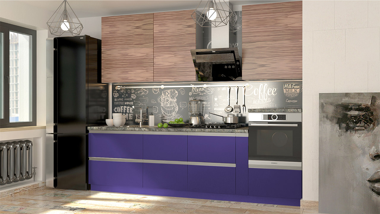 Кухня фиолетового цвета Олимпия 42 