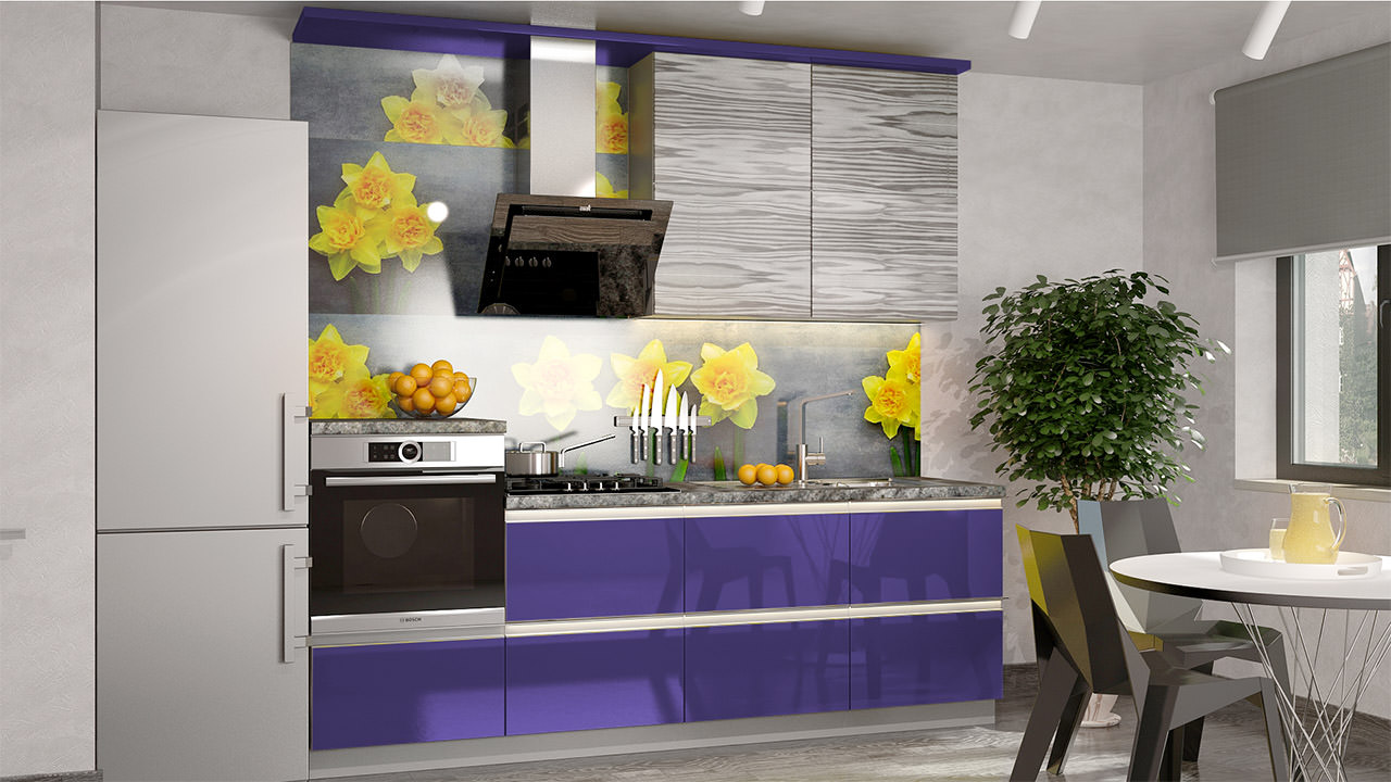  Кухня фиолетового цвета Олимпия 50 