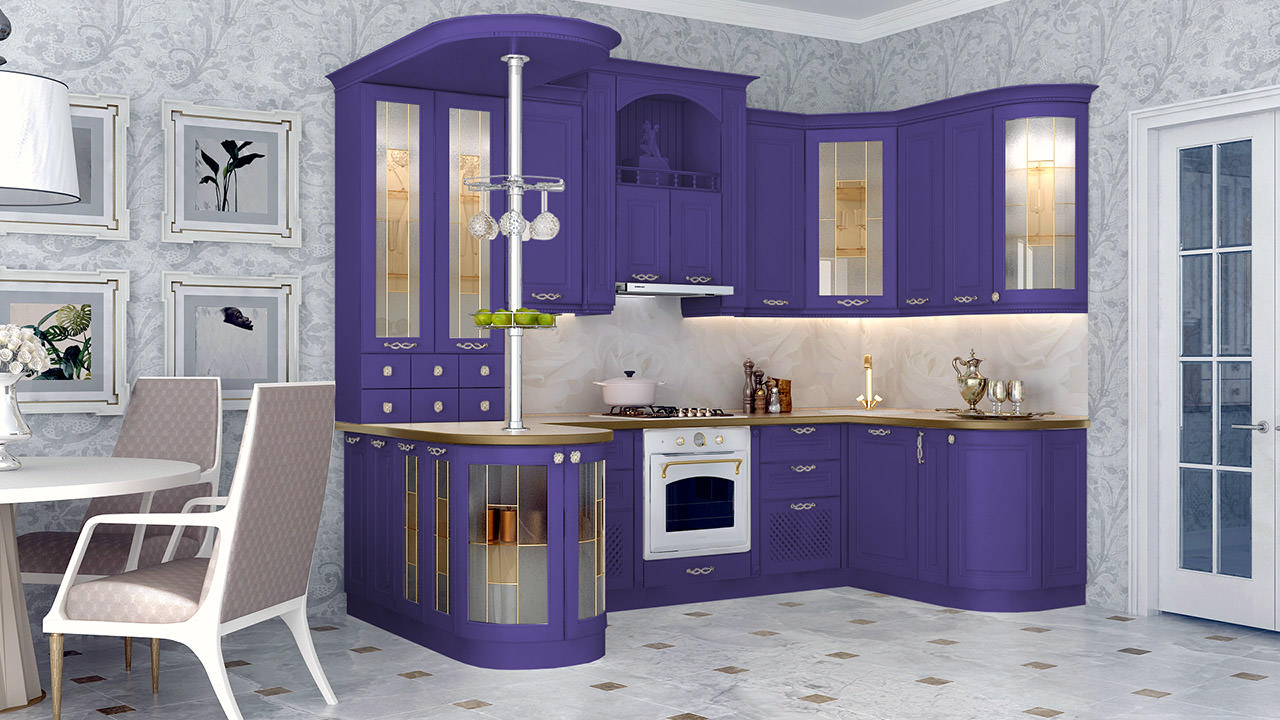  Кухня фиолетового цвета Парма 2 