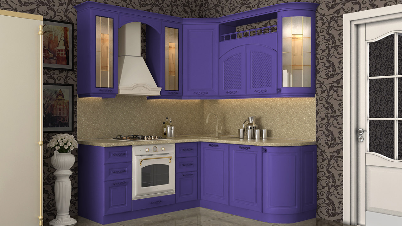 Кухня фиолетового цвета Парма 4 