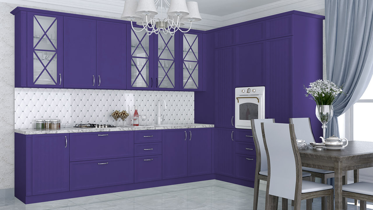  Кухня фиолетового цвета Портофино 2 