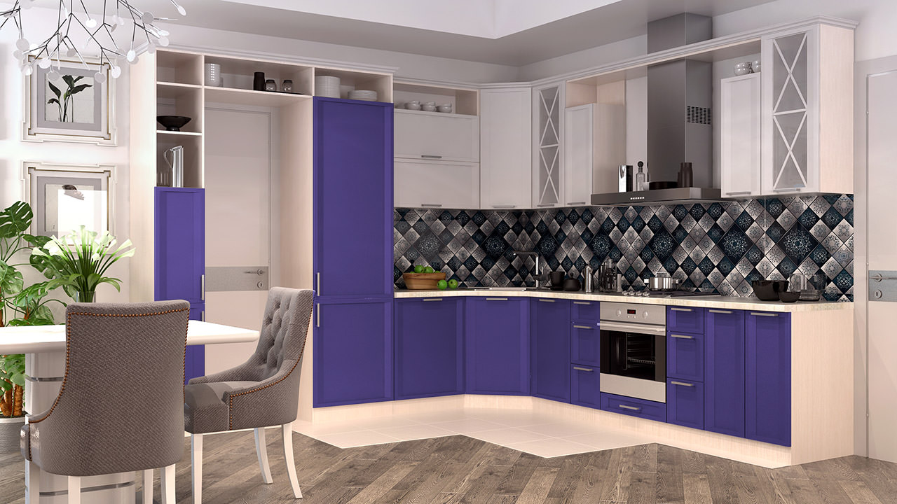  Кухня фиолетового цвета Портофино 4 