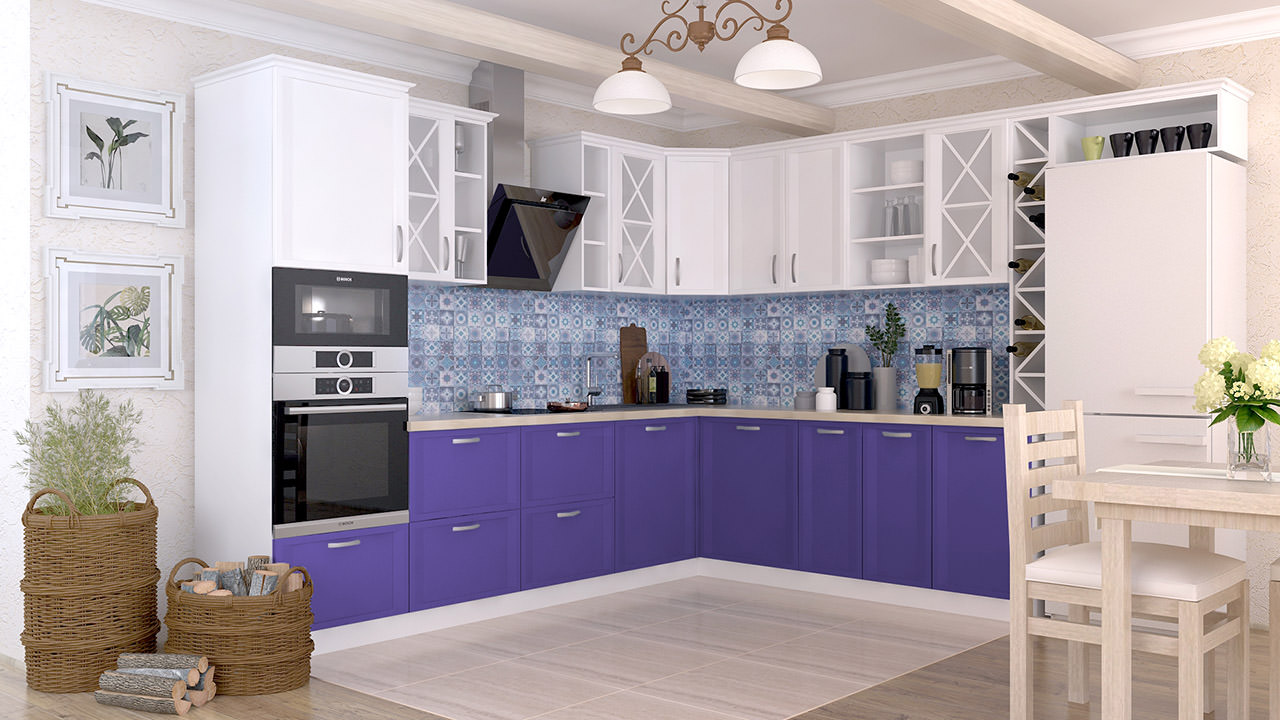  Кухня фиолетового цвета Портофино 10 