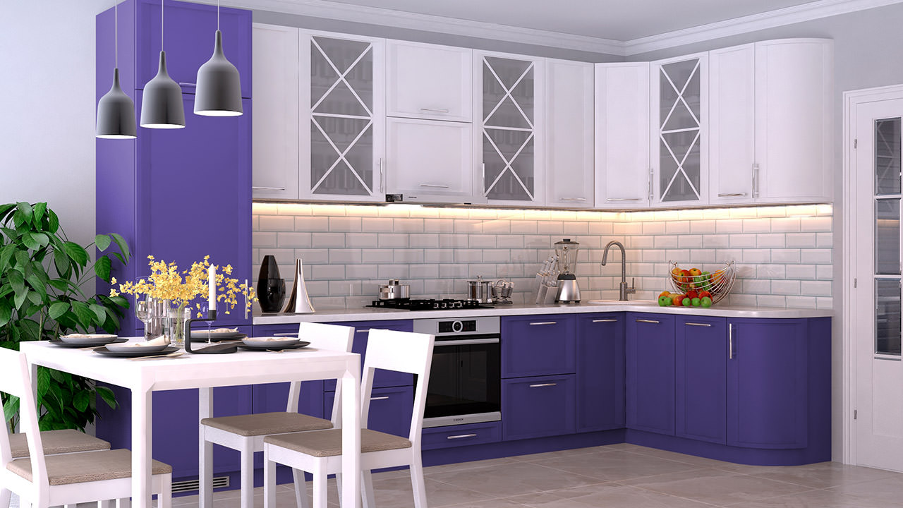  Кухня фиолетового цвета Портофино 18 