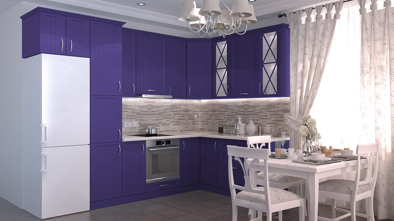  Кухня фиолетового цвета Портофино 26 