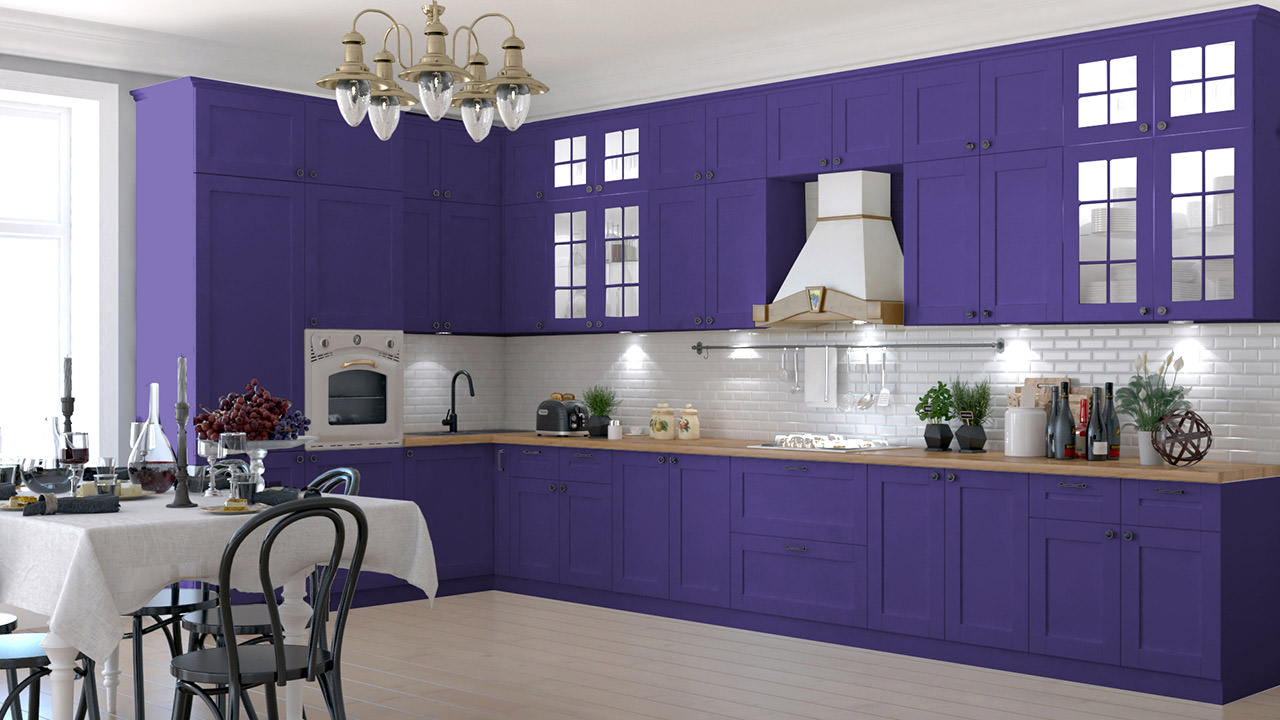  Кухня фиолетового цвета Сканди 15 