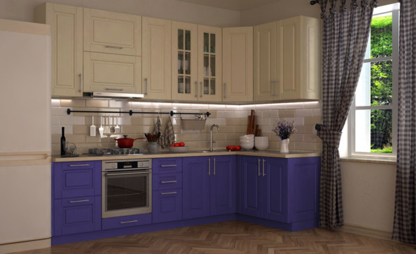  Кухня фиолетового цвета Сканди 40 