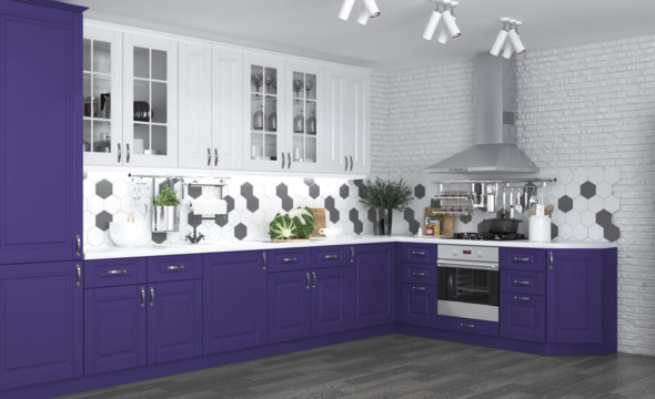  Кухня фиолетового цвета Сканди 48 