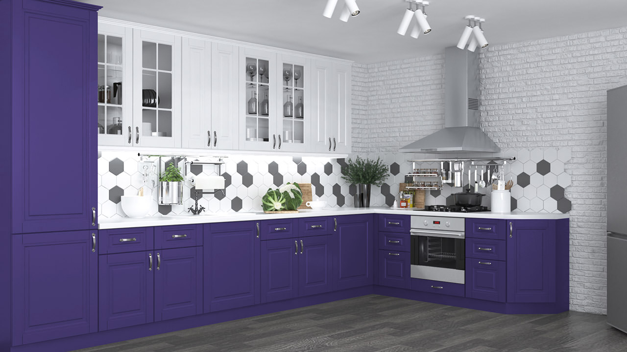  Кухня фиолетового цвета Сканди 48 