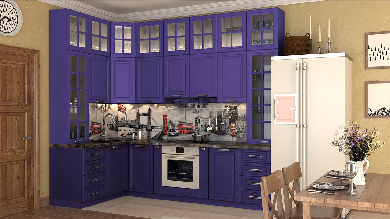  Кухня фиолетового цвета Сканди 64 