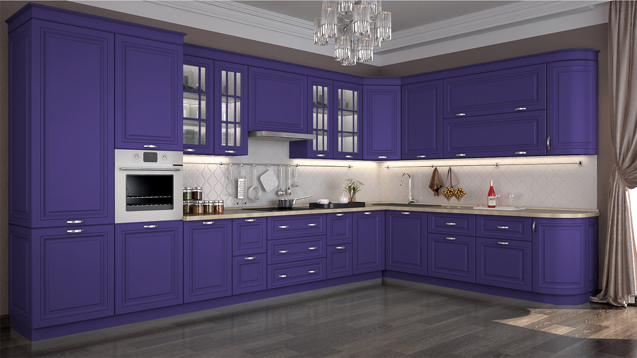  Кухня фиолетового цвета Сканди 80 