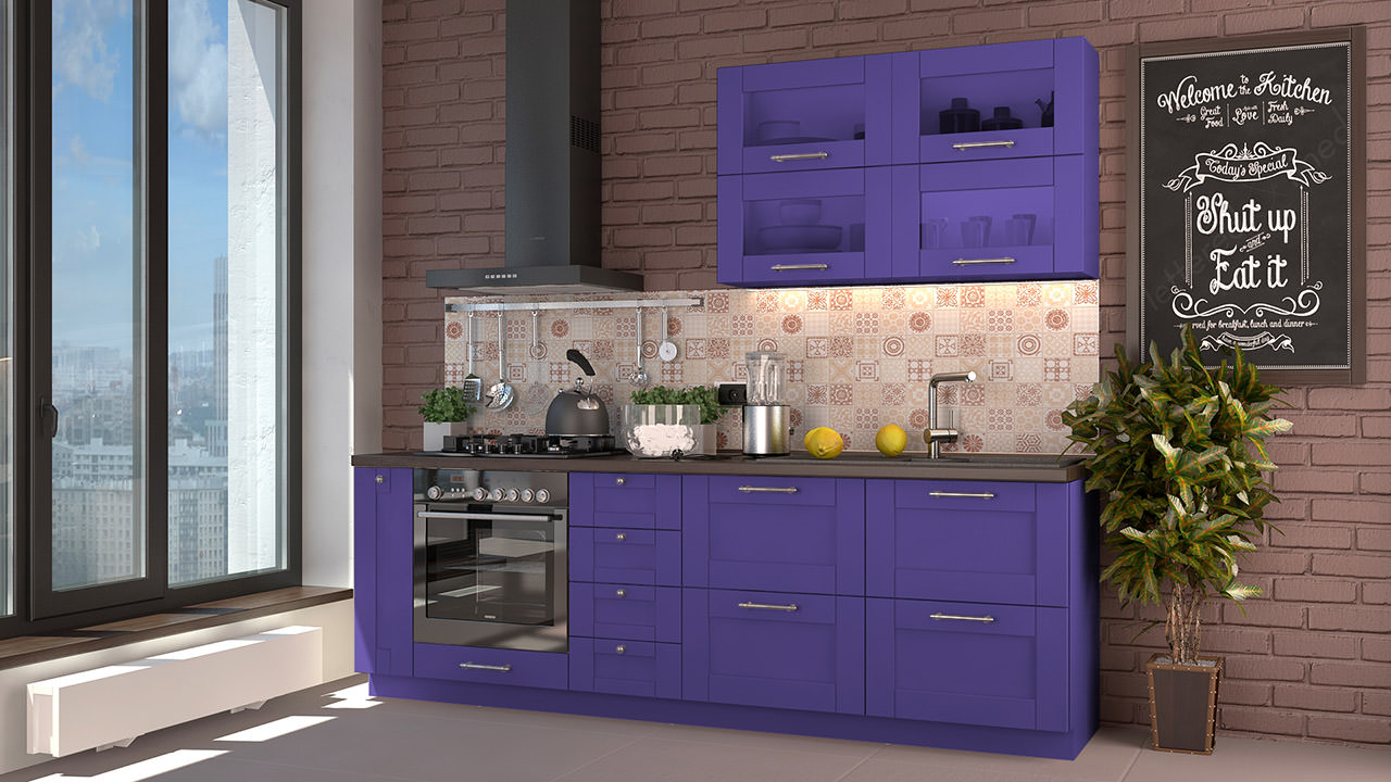  Кухня фиолетового цвета Сканди 96 