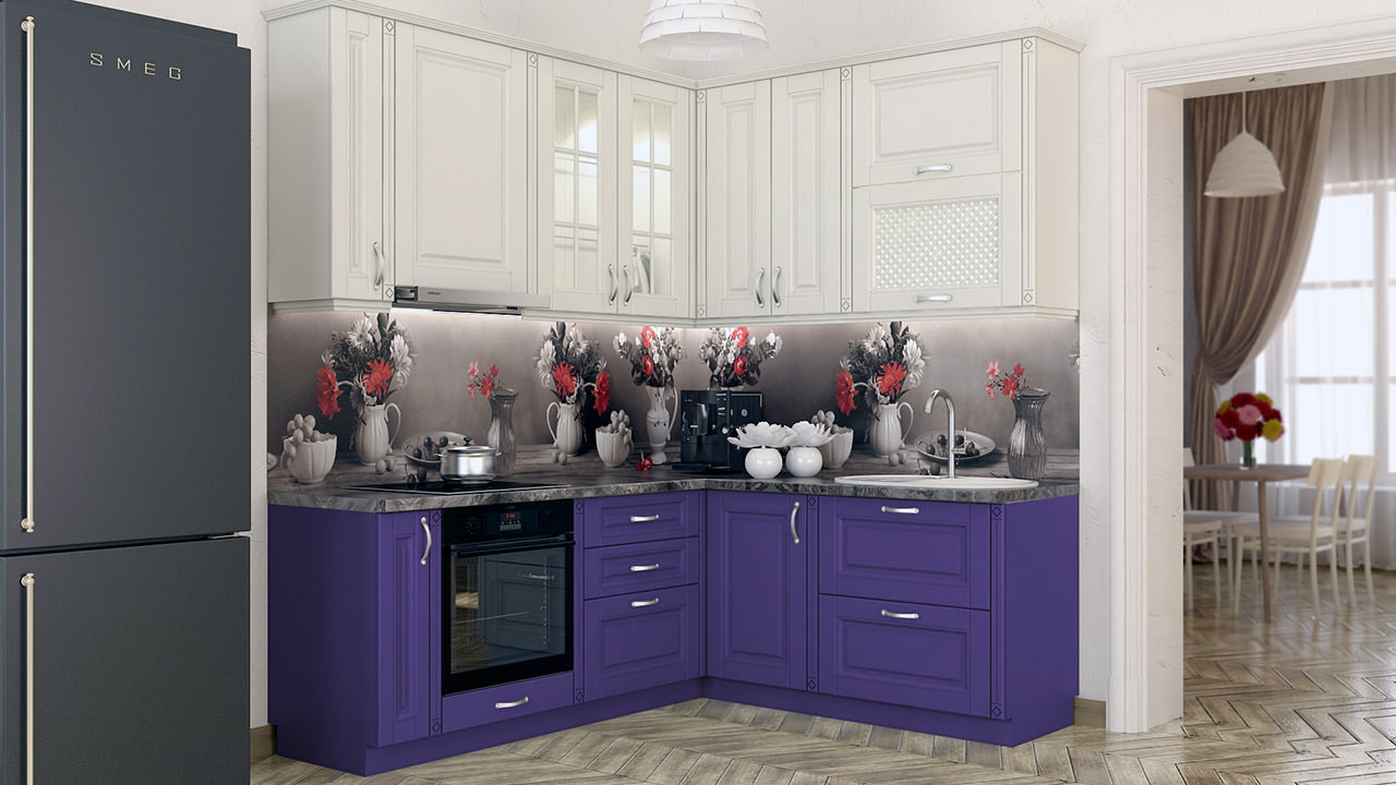  Кухня фиолетового цвета Сканди 120 