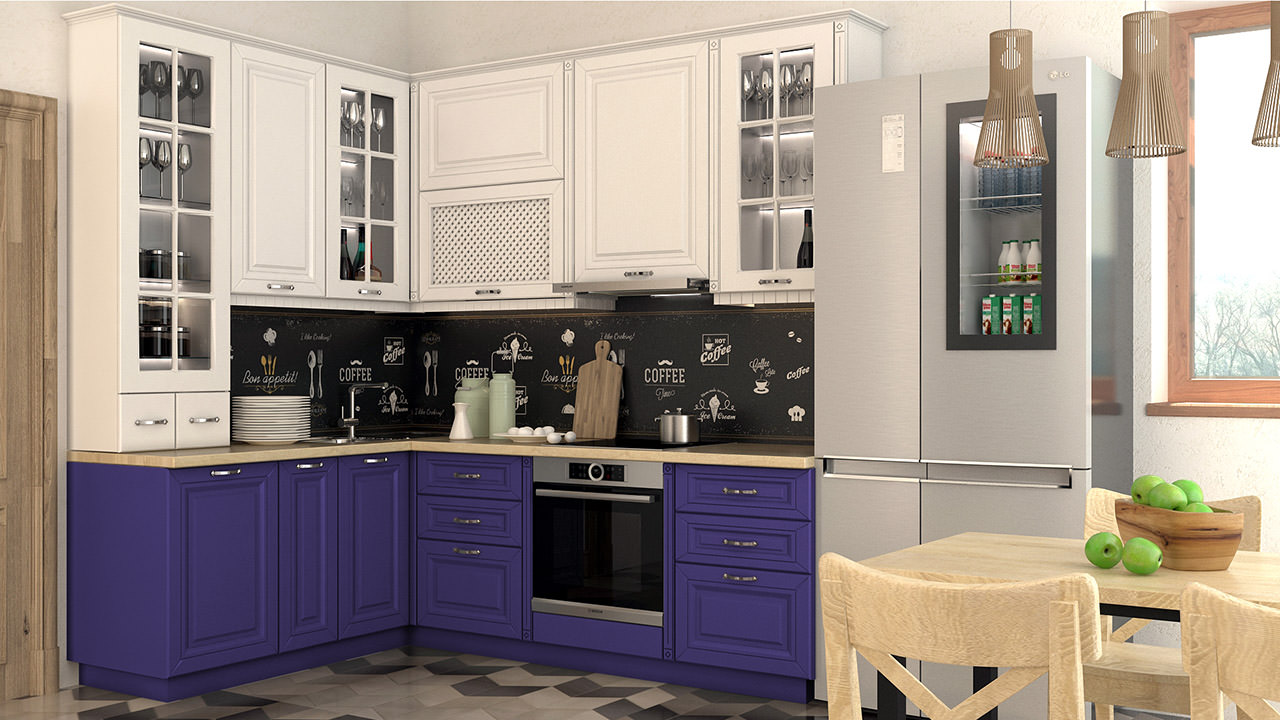  Кухня фиолетового цвета Сканди 160 