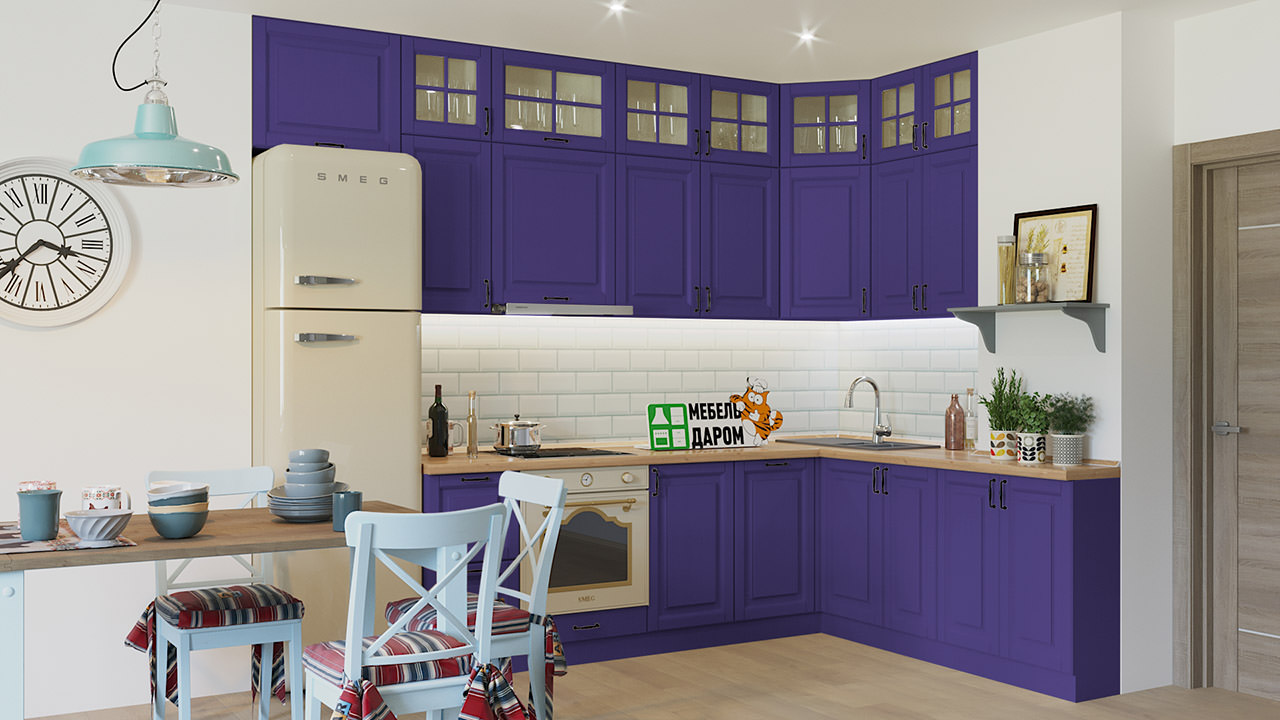  Кухня фиолетового цвета Сканди 161 