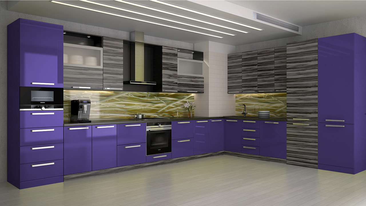  Кухня фиолетового цвета Турин 20 