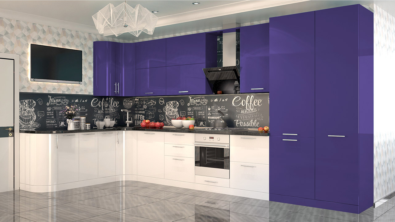  Кухня фиолетового цвета Турин 36 