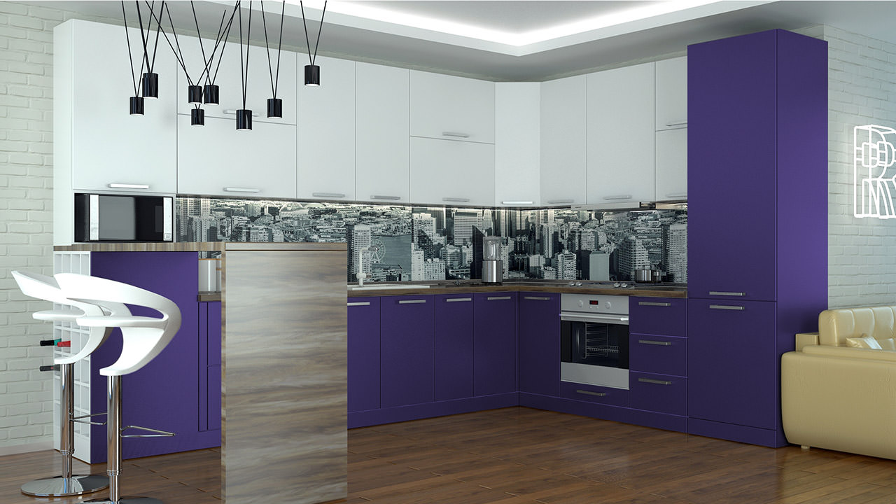  Кухня фиолетового цвета Турин 53 