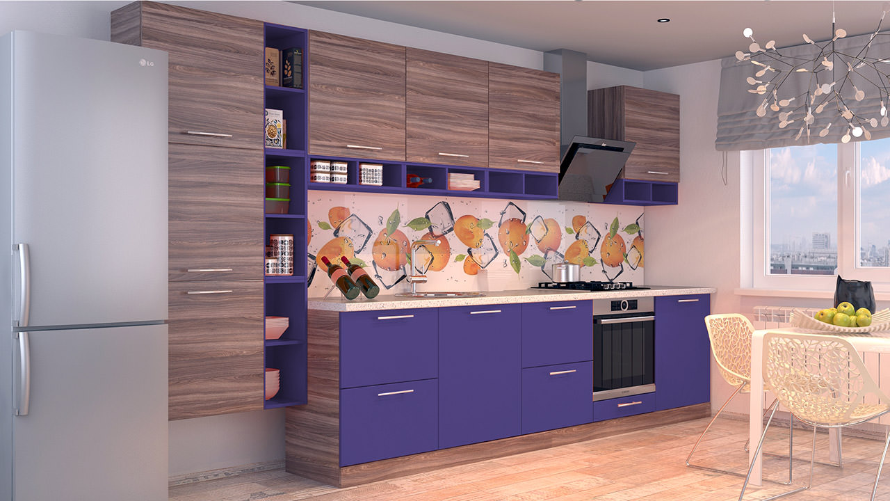  Кухня фиолетового цвета Хельга 18 