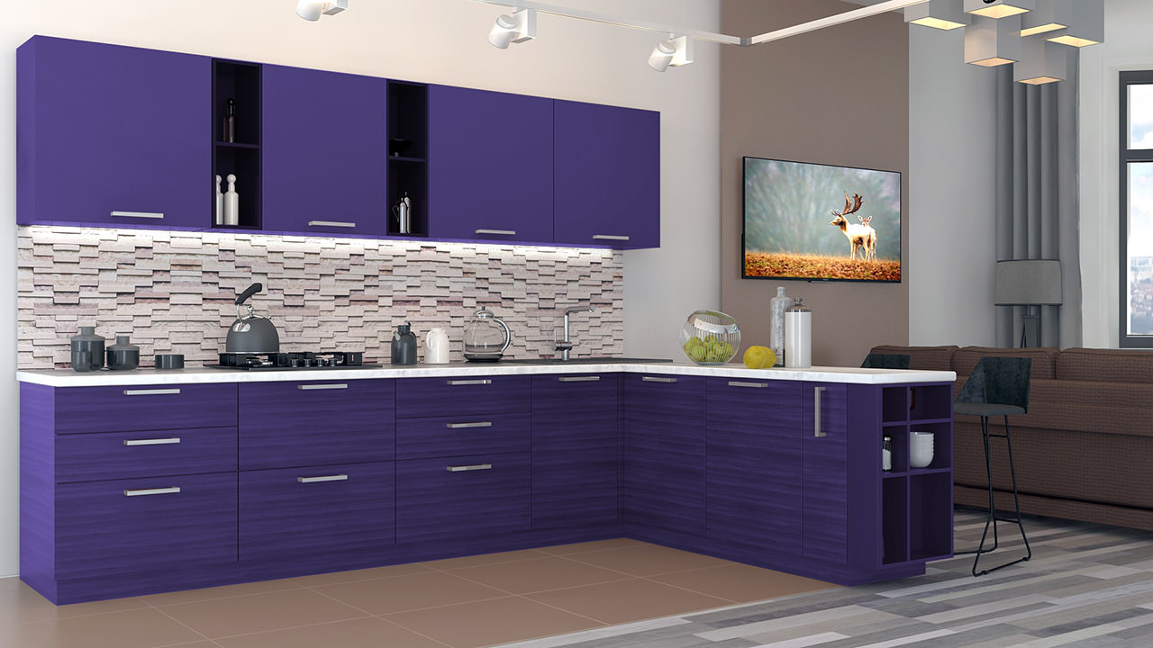  Кухня фиолетового цвета Хельга 26 