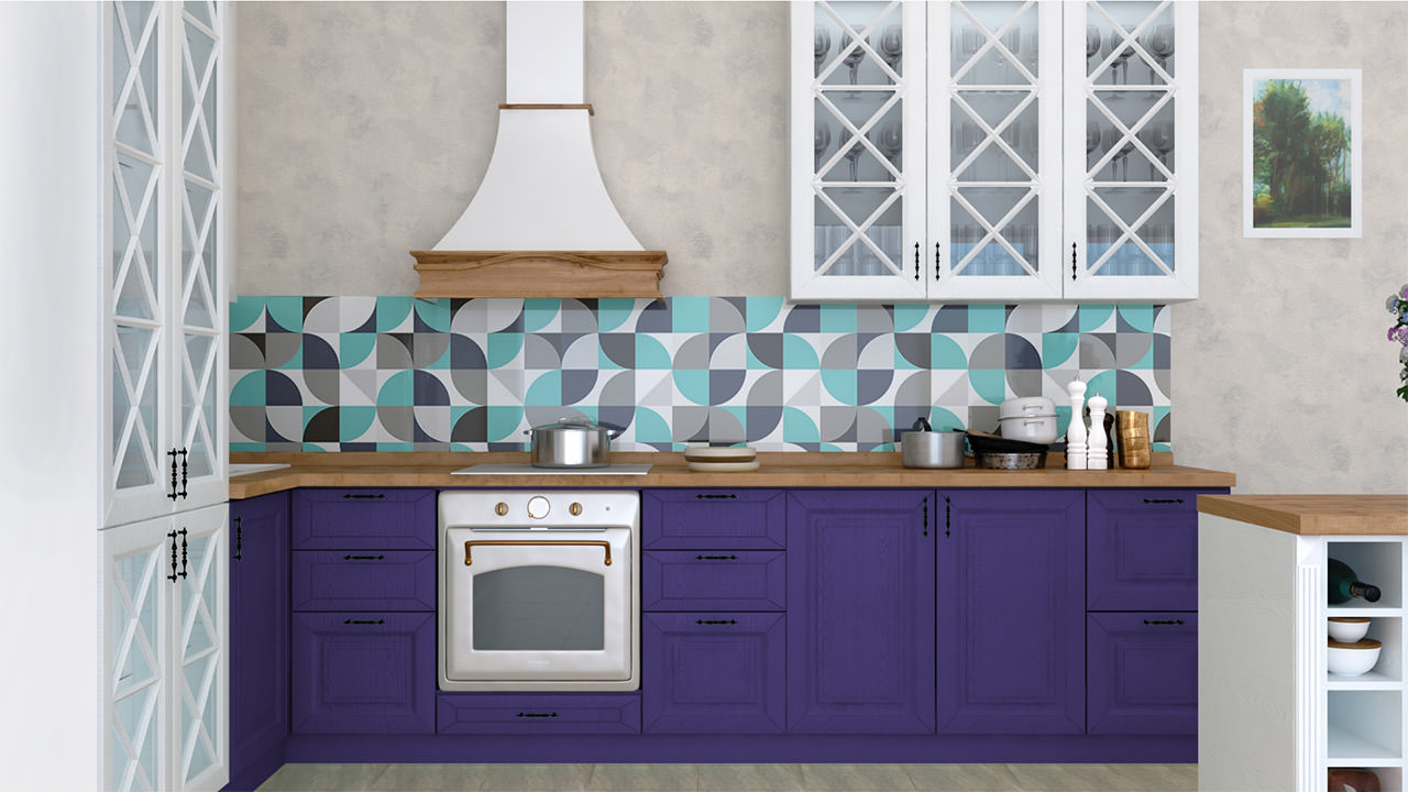  Кухня фиолетового цвета Хельга 61 