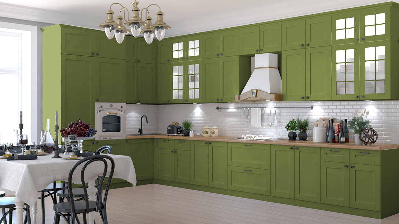Фисташковый цвет в интерьере кухни | Cтатьи о мебели и интерьере