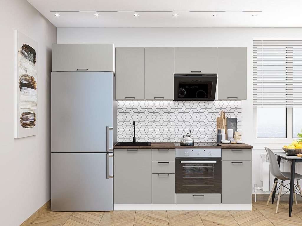Кухня Флэт-01 Light Grey In 2S