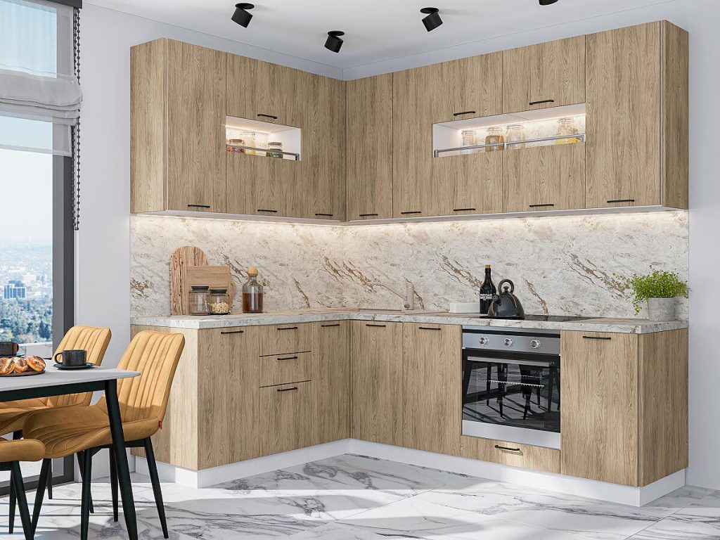 Кухня Флэт-02 Natural Casella Oak 2S