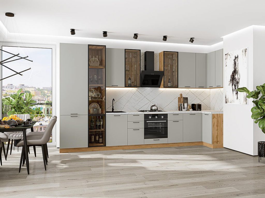 Кухня Флэт-05 Light Grey In 2S