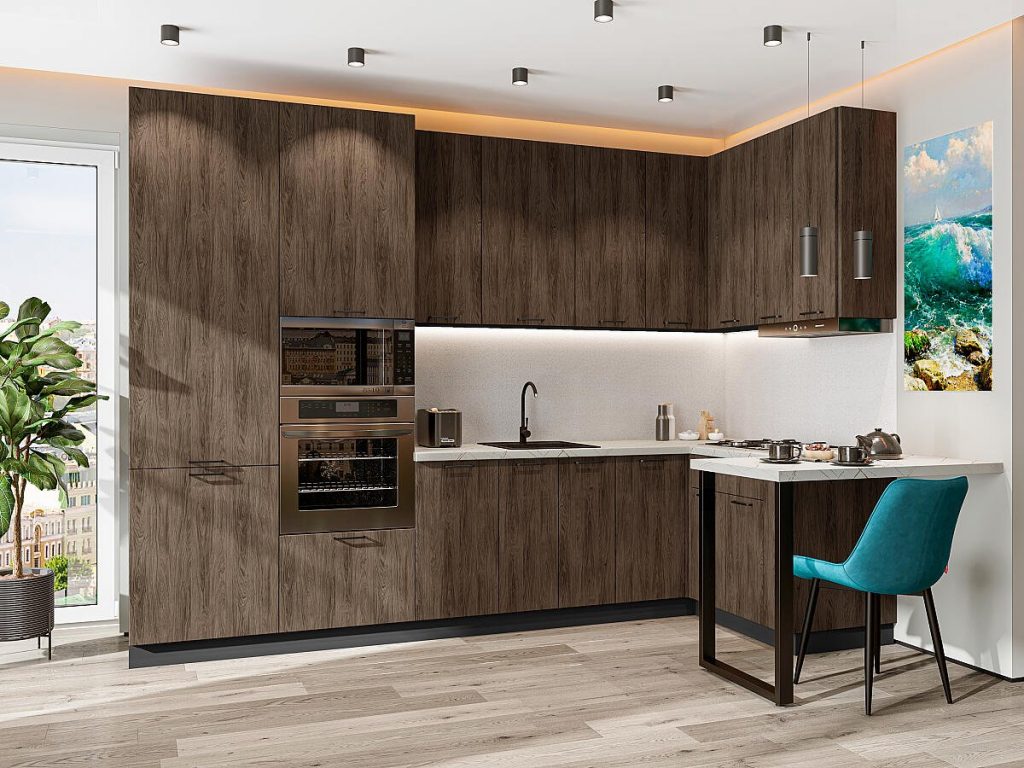 Кухня Флэт-06 Brown Casella Oak 2S