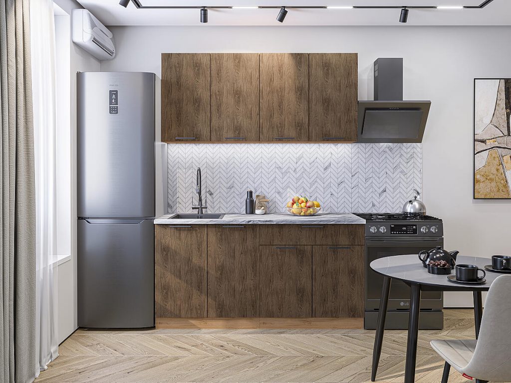 Кухня Флэт-08 Brown Casella Oak 2S
