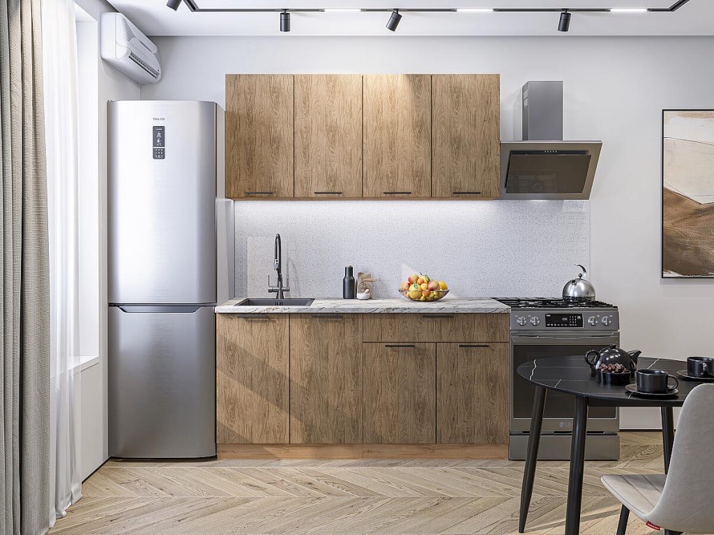 Кухня Флэт-08 Natural Casella Oak 2S